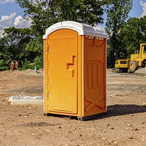 how can i report damages or issues with the portable restrooms during my rental period in Carmel Hamlet